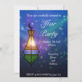 Magical Oriental Lantern - Iftar Party Invitation Kaart (Achterkant)