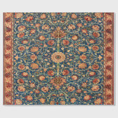 Magical Oriental Rug Pattern in Blue and Red Cadeaupapier (Vlak)