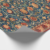 Magical Oriental Rug Pattern in Blue and Red Cadeaupapier (Hoek)