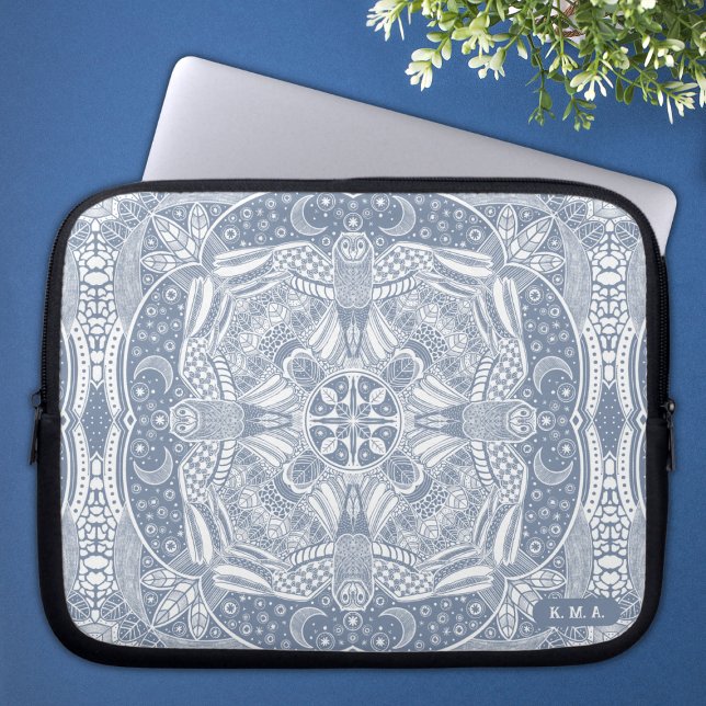 Magical Owl Mandala Laptop Sleeve (Creator heeft geüpload)