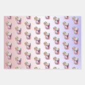 Magical Paars Blush Ombre Unicorn Inpakpapier Vel (Voorkant)