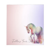 Magical Paars Blush Ombre Unicorn Notitieblok (Voorkant)