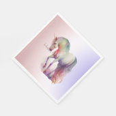 Magical Paars Blush Ombre Unicorn Servet (Hoek)