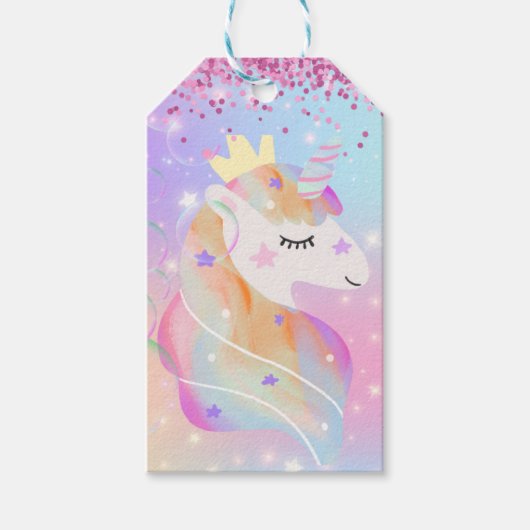 Magical Party Eenhoorn Gift Label Cadeaulabel (Voorkant)