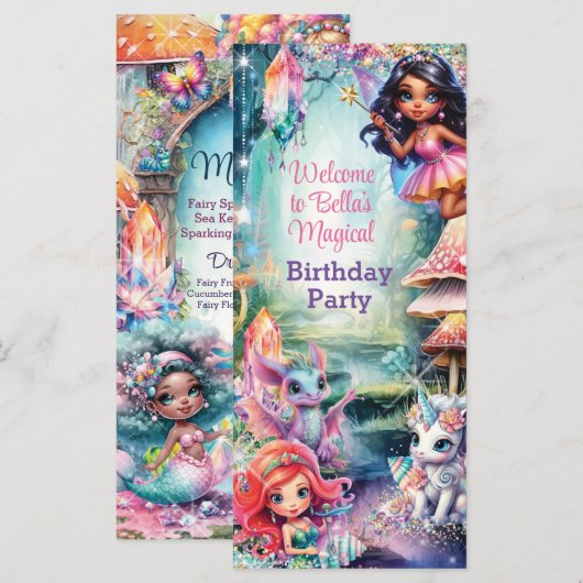 Magical Party Menu (Voorkant / Achterkant)