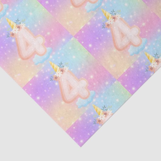 Magical Party Verjaardag Nummer Tissue Papier (Detail)