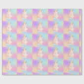 Magical Party Verjaardag Nummer Wrapping Paper Cadeaupapier (Vlak)