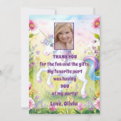 Magical Pastel Custom Verjaardag Foto Bedankkaart (Achterkant)