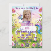 Magical Pastel Custom Verjaardag Foto Kaart (Achterkant)