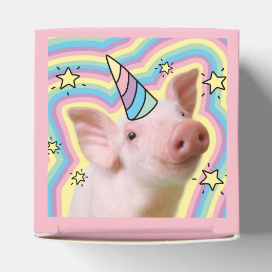 Magical Piglet Unicorn Bedankdoosjes (Bovenkant)