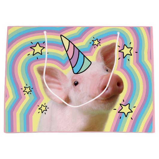 Magical Piglet Unicorn Groot Cadeauzakje (Voorkant)