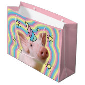 Magical Piglet Unicorn Groot Cadeauzakje (Voorkant Gekanteld)
