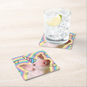Magical Piglet Unicorn Kartonnen Onderzetters (Insitu)