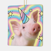 Magical Piglet Unicorn Keramisch Ornament (Links)