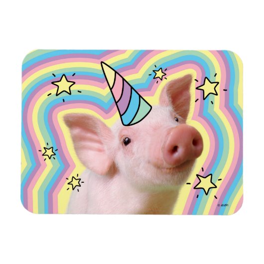 Magical Piglet Unicorn Magneet (Horizontaal)