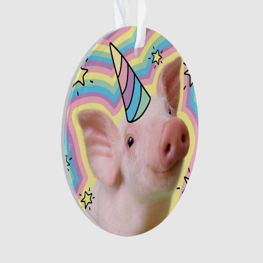 Magical Piglet Unicorn Ornament (voorkant)