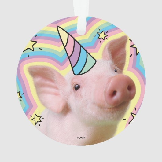 Magical Piglet Unicorn Ornament (achterkant)