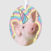 Magical Piglet Unicorn Ornament (voorkant)