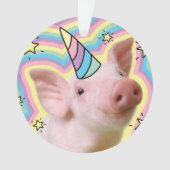 Magical Piglet Unicorn Ornament (voorkant)