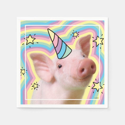 Magical Piglet Unicorn Servet (Voorkant)