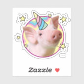 Magical Piglet Unicorn Sticker (Vel)