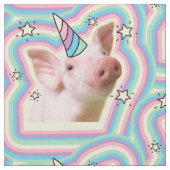 Magical Piglet Unicorn Stof (Close Up)