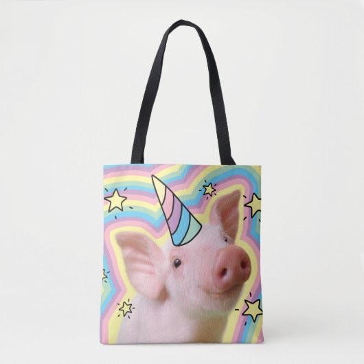 Magical Piglet Unicorn Tote Bag (Voorkant)