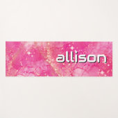 Magical pink background name Personalized  Yogamat (Voorkant (horizontaal))