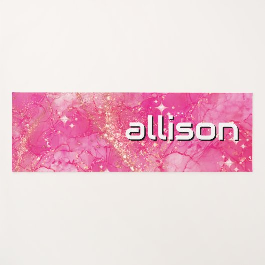 Magical pink background name Personalized Yogamat (Voorkant (horizontaal))