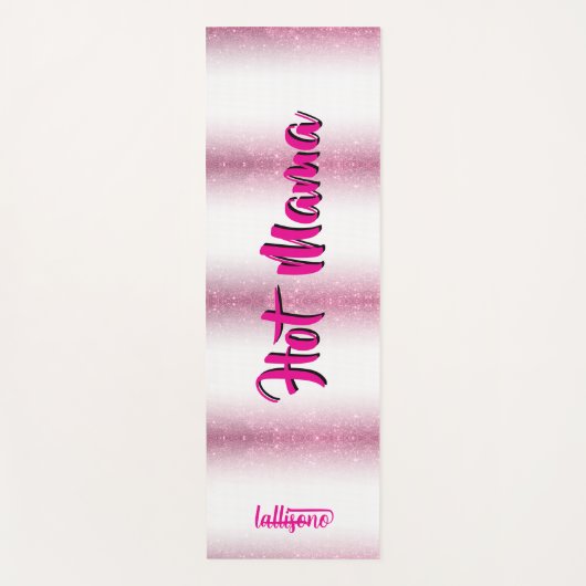 Magical pink background name Personalized Yogamat (Voorkant)