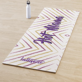 Magical pink background name Personalized  Yogamat