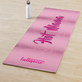 Magical pink background name Personalized  Yogamat