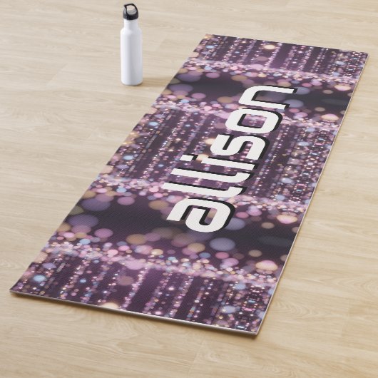 Magical pink background name Personalized  Yogamat (In situ)