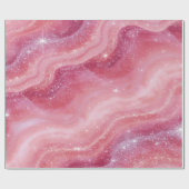 Magical Pink Galaxy Sparkle & Marble Texture Cadeaupapier (Vlak)