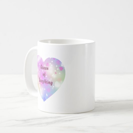 Magical Pink Heart Pattern Mug Koffiemok (Voorkant links)