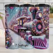 Magical Pink Purple Christmas Train Wonderland Thermosbeker