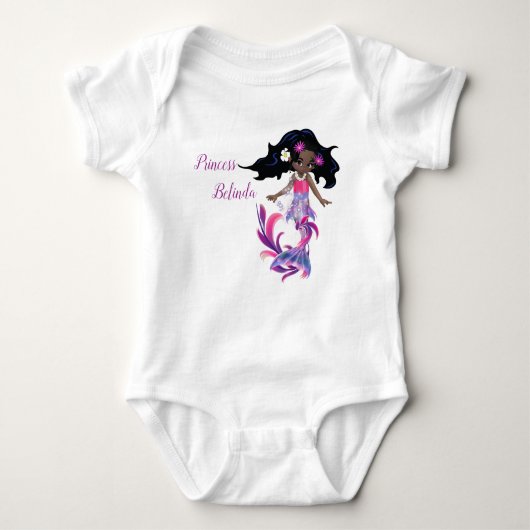 Magical Pink Swirly Mermaid Romper (Voorkant)