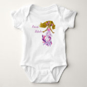 Magical Pink Swirly Mermaid Romper (Voorkant)