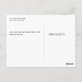 Magical Pink Unicorn Birthday Party Invitation Briefkaart (Achterkant)