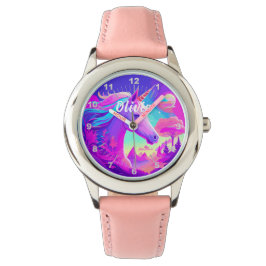 Magical Pink Unicorn Horloge
