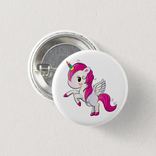 Magical Pink Unicorn Ronde Button 3,2 Cm (Voorkant /achterkant)