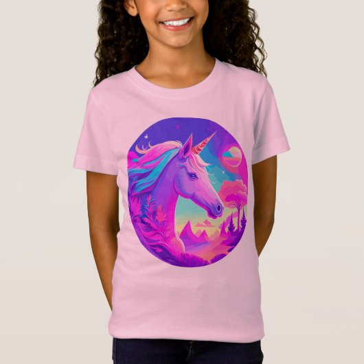Magical Pink Unicorn T-shirt (Voorkant)