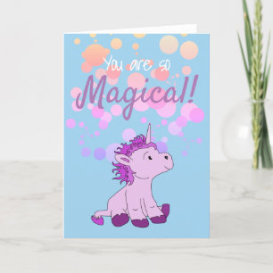Magical PInk Unicorn Valentijn day Card Feestdagen Kaart