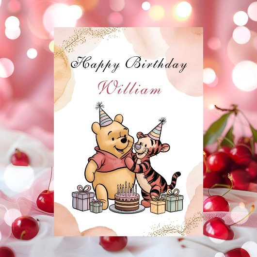 Magical Pooh & Friends Birthday Kaart