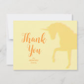 Magical Prancing Yellow Unicorn Bedankkaart (Voorkant)