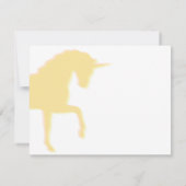 Magical Prancing Yellow Unicorn Bedankkaart (Achterkant)