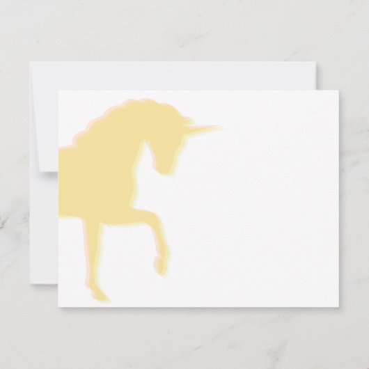 Magical Prancing Yellow Unicorn Bedankkaart (Achterkant)