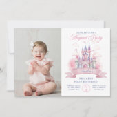 Magical Princess Castle 1e verjaardag foto Kaart (Voorkant)