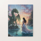 Magical Princess & Dragon puzzle Legpuzzel (Verticaal)