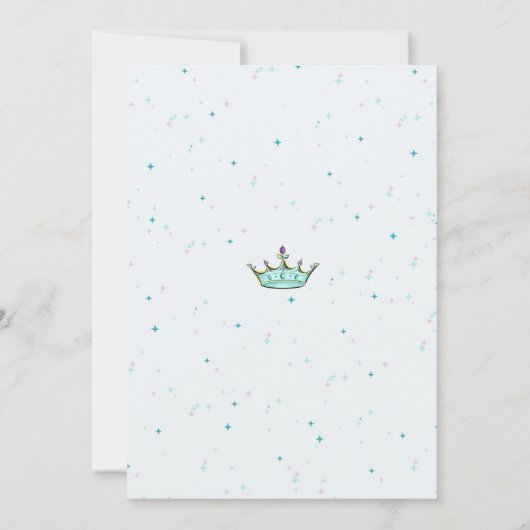 Magical Princess Fairytale verjaardagsuitnodiging Kaart (Achterkant)